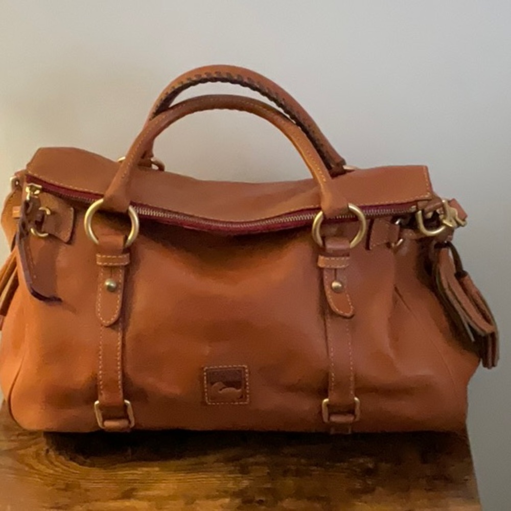 Dooney & Bourke Flourtine Leather Satchel Large